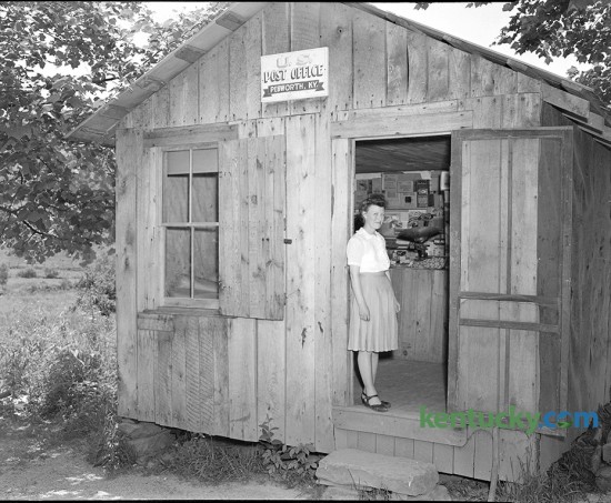 Post office in Owsley county, believed to be the smallest post office in the United States. June, 1946.