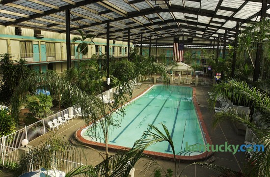 The swimming pool at the Continental Inn on New Circle Rd. in Lexington, Ky. February 14, 2002. After 40 years of business, the iconic 319-room hotel closed in 2005. 