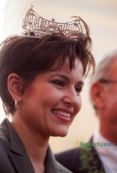 One month after being crowned Miss America, Maysville native Heather Renee French, was paraded through downtown Lexington, Oct. 15, 1999. A year later she married Lt. Governor Steve Henry in Louisville. A new Miss Kentucky will be crowned Saturday, July 12. Photo by Jahi Chikwendiu, Herald-Leader Staff
