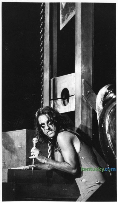 Rock musician Alice Cooper during his "School's Out for Summer '78" concert tour at Rupp Arena Sunday, June 25, 1978. The group AC/DC opened for Cooper. Photo by Ron Garrison, Herald-Leader staff