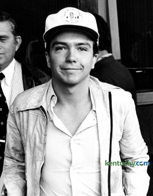Actor, singer, songwriter and teen-idol David Cassidy at the Keeneland Sales, circa 1972.  Cassidy is known for his role as Keith Partridge in the 1970s T.V. show "The Partridge Family". Cassidy bought his first yearling in 1974 and has been involved in horse breeding ever since. 
