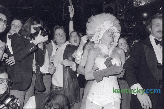 The crowd at Johnny Angel nightclub reacted to Grace Jones taking the  stage December 19, 1978 at the downtown Lexington, Ky., disco. Photo by David Perry | Staff