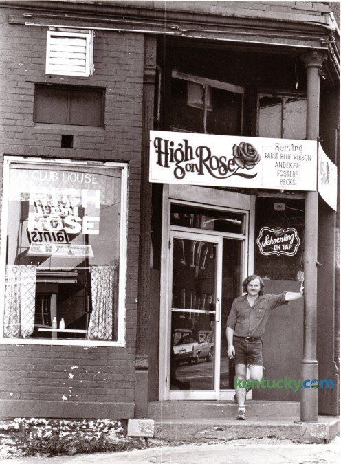 Joe Stearns, proprietor of the bar High on Rose in June of 1981. High on Rose was a popular downtown watering hole situated at the corner of East High Street and Rose Street. Stearns opened the business in June of 1975. Photo by Christy Porter | Staff