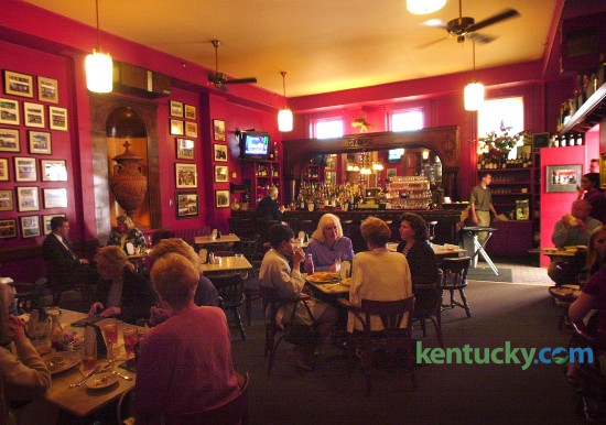 The bar area of iconic Lexington restaurant Dudley's, May 14, 2001. Dudley's was at its Maxwell Street location for 28 years until they moved to its current location on West Short Street, between Mill and Market, in the fall of 2009. Photo by Mark Cornelison | staff