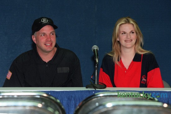 Country music stars Garth Brooks and Trisha Yearwood at a press conference Friday May 15,1998 before their sold-out show at Rupp Arena in Lexington. Photo by Mark Cornelison | staff