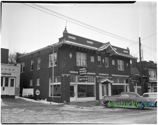 In January of 1942 the Fayette County Agricultural Conservation Association moved into new offices located at 105 Walton Avenue, near the intersection of Walton and East Main Street.  The farm agency moved from the county agent's office in the Federal Building. Published in the Lexington Leader January 13, 1942. 