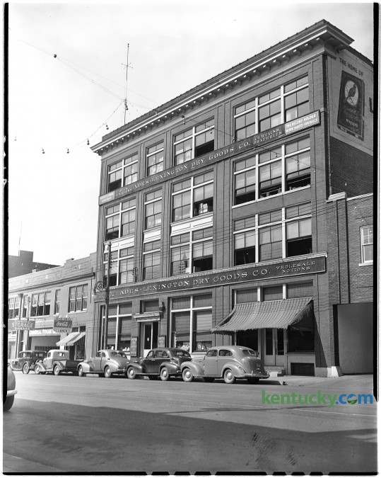 Undated photo of the Ades-Lexington Dry Goods Company building, 249 East Main Street. In 1977, the Ades family discontinued the dry goods business and the building became a warehouse. The site is now home to Portofino restaurant on the first floor and businesses such as Thomas & King Inc. Herald-Leader archive photo