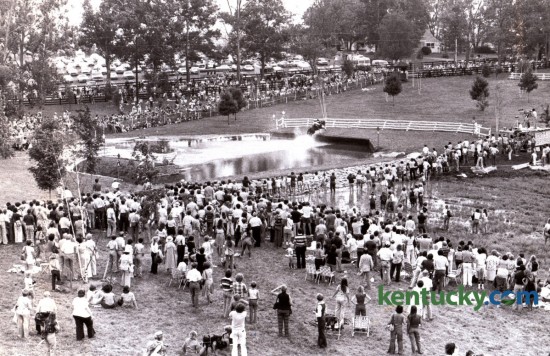 The head of the lake water jump as it looked during the cross country competition during the World Three Day event at the Kentucky Horse Park September 16, 1978. Photo by Christy Porter | Staff