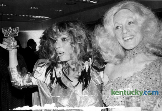 Renowned Lexington Derby party hostess Anita Madden, right, was joined by Las Vegas designer Suzy Creamcheese prior to the Madden's Derby Eve party May 2, 1980. Many of Madden's elaborate gowns were designed by Suzy Creamcheese. Photo by E. Martin Jessee | Staff