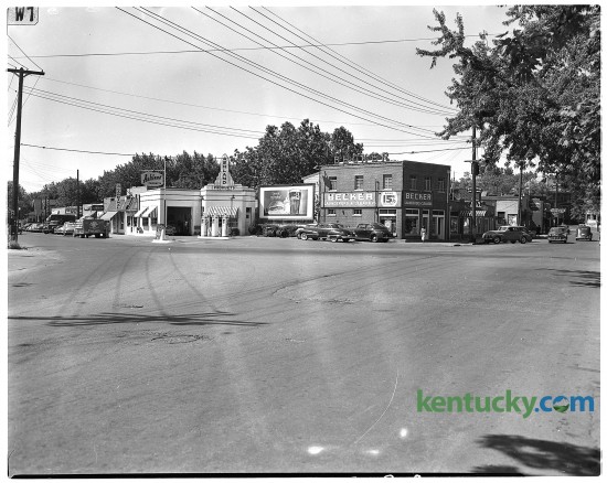 Euclid Avenue Shopping Center in the Lexington neighbordhood Chevy Chase at the intersection of Euclid Ave. and East High Street, June, 1949. Herald-Leader archive photo
