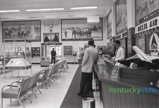A photo of the terminal at what was then called Blue Grass Field, was one of the pictures featured in a story by Herald-Leader reporter Ronnie Thompson in 1966. Thompson wrote about the Lexington airport's high ranking in airport operations. Later that year in October, Eastern Air Lines announced it would launch non-stop jet flights to New York City. Published in the Lexington Herald January 16, 1966. Herald-Leader Archive Photo