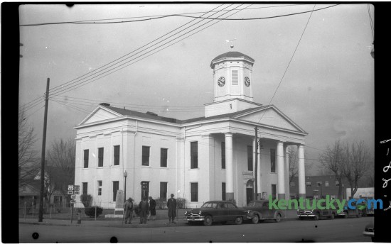 The Harrison County Courthouse in Cynthiana in January of 1951. The photo ran with a feature story by J. Frank Adams about Cynthiana, Ky. on January 7, 1951. Herald-Leader. Herald-Leader Archive Photo