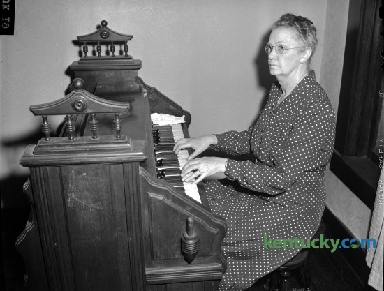 Mayme Cogar, the organist at the Midway Baptist Church was recognized for her 50 years of service in March of 1946. Published in the Herald-Leader March 24, 1946. Herald-Leader Archive Photo