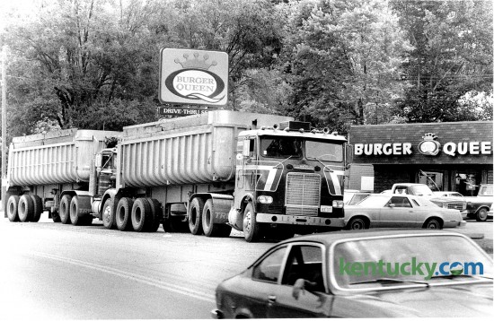 The Burger Queen in Pineville was a popular lunch spot, including two coal trucks that stopped in on June 24, 1980. Photo by David Perry | Staff