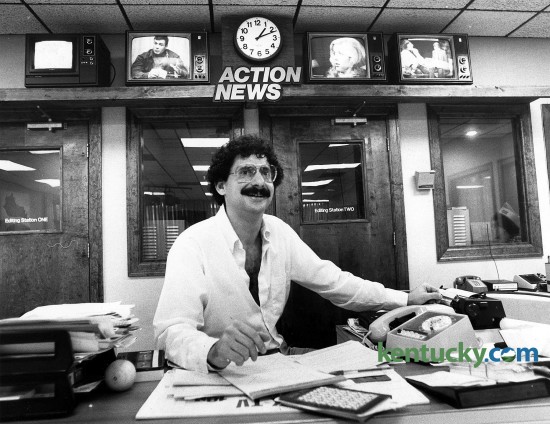 Alan Cutler in the WLEX-18 newsroom, Dec. 5, 1981. Photo by Frank Anderson | staff