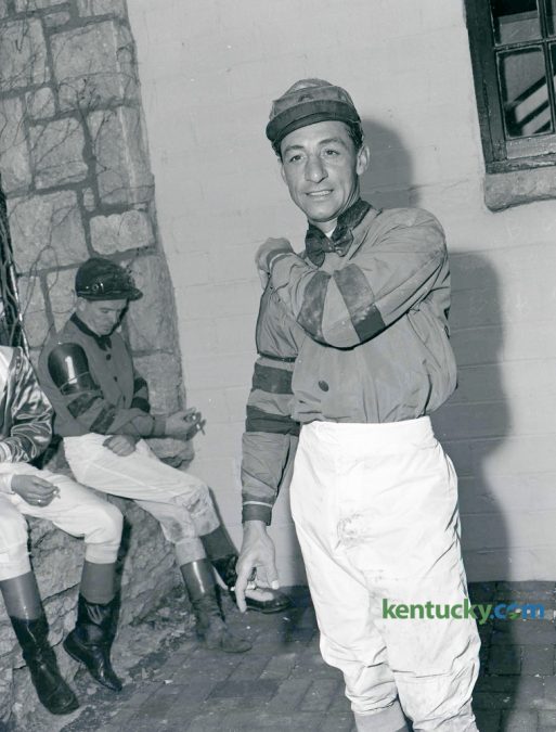 Jockey Eddie Arcaro at Keeneland Race Course in April 1953. Arcaro was a Hall of Fame jockey who won more American classic races than any other jockey in history and is the only rider to have won the Triple Crown twice, aboard Whirlaway in 1941 and Citation in 1948. He is widely regarded as the greatest jockey in the history of American Thoroughbred horse racing. The Keeneland spring meet concludes this Friday. Herald-Leader Arichive Photo