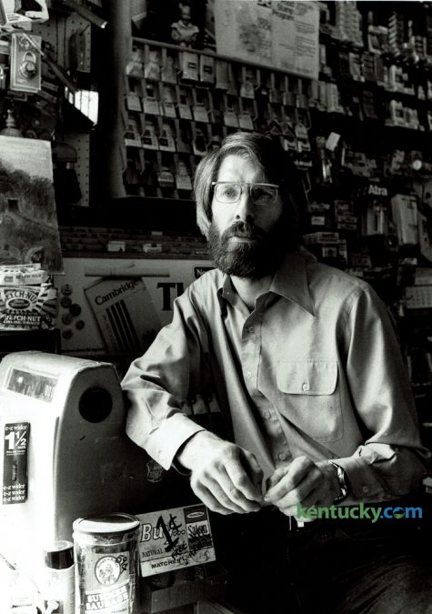 Don Pratt inside his Woodland Grocery store at the corner of Woodland Ave and East High Street on May 15, 1980. Pratt operated Woodland Grocery on East High Street from 1975 to February 1982. He reopened Woodland Grocery on Walton Ave in April 1982 and stayed in business until deciding to close May 1, 1998. Pratt, a well-know local political activist is currently recovering at University of Kentucky Chandler Medical Hospital after being hit by a car last Friday while riding his scooter. Photo by Christy Porter | Staff