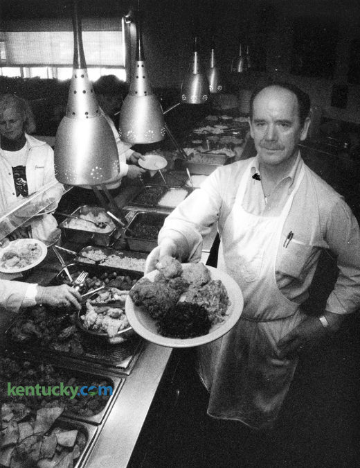 Max Flannery, owner of Max's Loudon Square Buffet on North Broadway in Lexington, February, 20, 1990. The cult restaurant, which has thrived for 42 years, is known for its rabid followers. Photo by Michael Clevenger