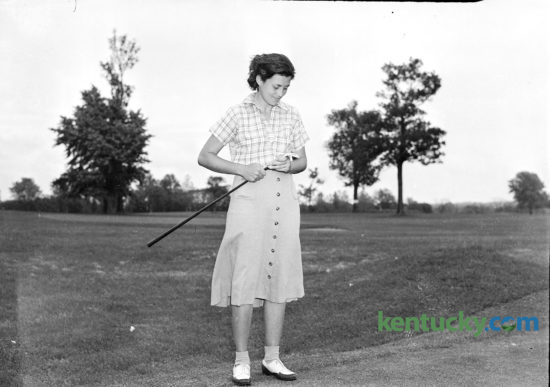 Pioneer golfer Marion Miley, 1941. In an era before women’s professional golf, the Lexington resident won almost every important women’s amateur championship except the national title, which eluded her in some close tournaments. Miley and her mother were brutally murdered during a robbery at Lexington Country club 75 years ago this week — a crime that sent three men to the electric chair. Miley’s life and tragic death are explored in a new Kentucky Educational Television documentary film, “Forgotten Fame: The Marion Miley Story”. KET will begin airing the documentary today. Herald-Leader Archive Photo